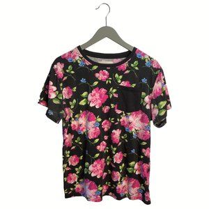 Alpha Beta Short Sleeve Tshirt with Floral Pattern